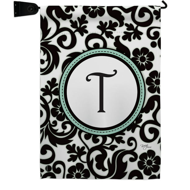 Details about   Damask U Initial Simply Beauty Monogram First Last Name Garden House Yard Flag